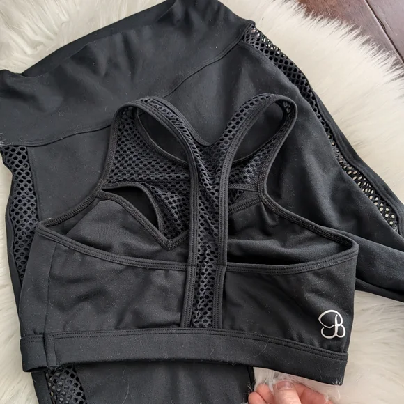 Bundle! Bombshell Sportswear Mohawk Leggings Bra Mesh Athletic Black XS S Small - Picture 6 of 10